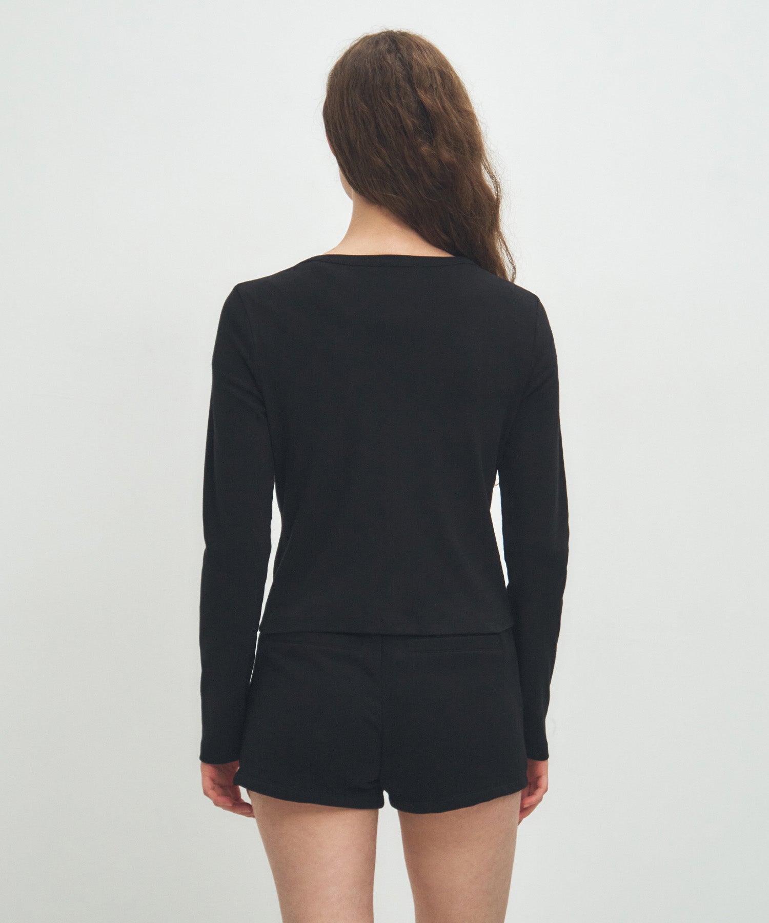 Marithe & Francois Girbaud - Basic Cotton Cardigan (Black) product image 3 | TRAB K-Fashion Australia