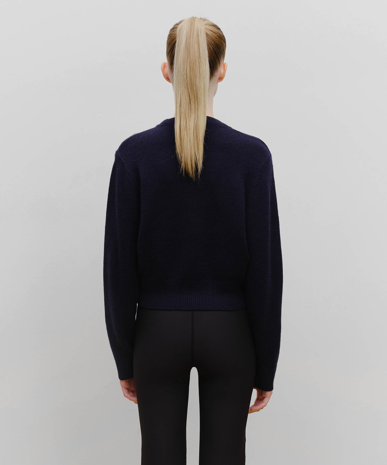 Marithe & Francois Girbaud - Marithe Sport W M+fg Logo Crop Pullover (Navy) product image 3 | TRAB K-Fashion Australia