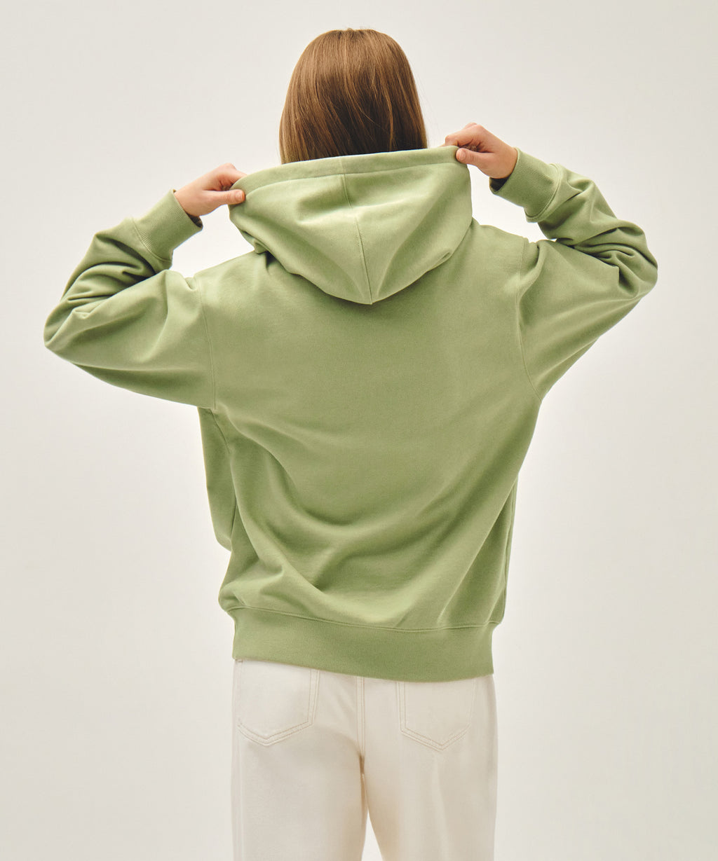 Marithe & Francois Girbaud - Classic Logo Embroidery Hoodie (Olive) product image 3 | TRAB K-Fashion Australia