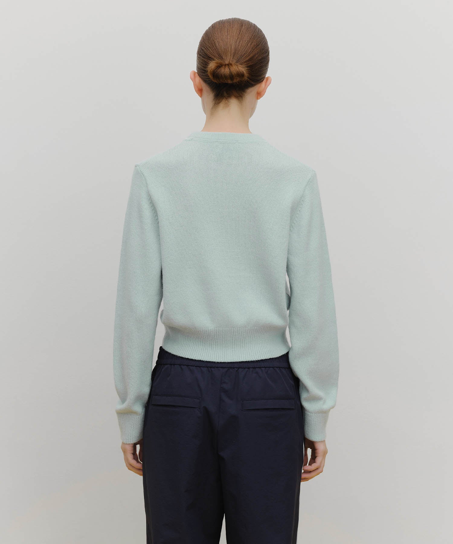 Marithe & Francois Girbaud - Marithe Sport W M+fg Logo Crop Pullover (Sky Blue) product image 3 | TRAB K-Fashion Australia
