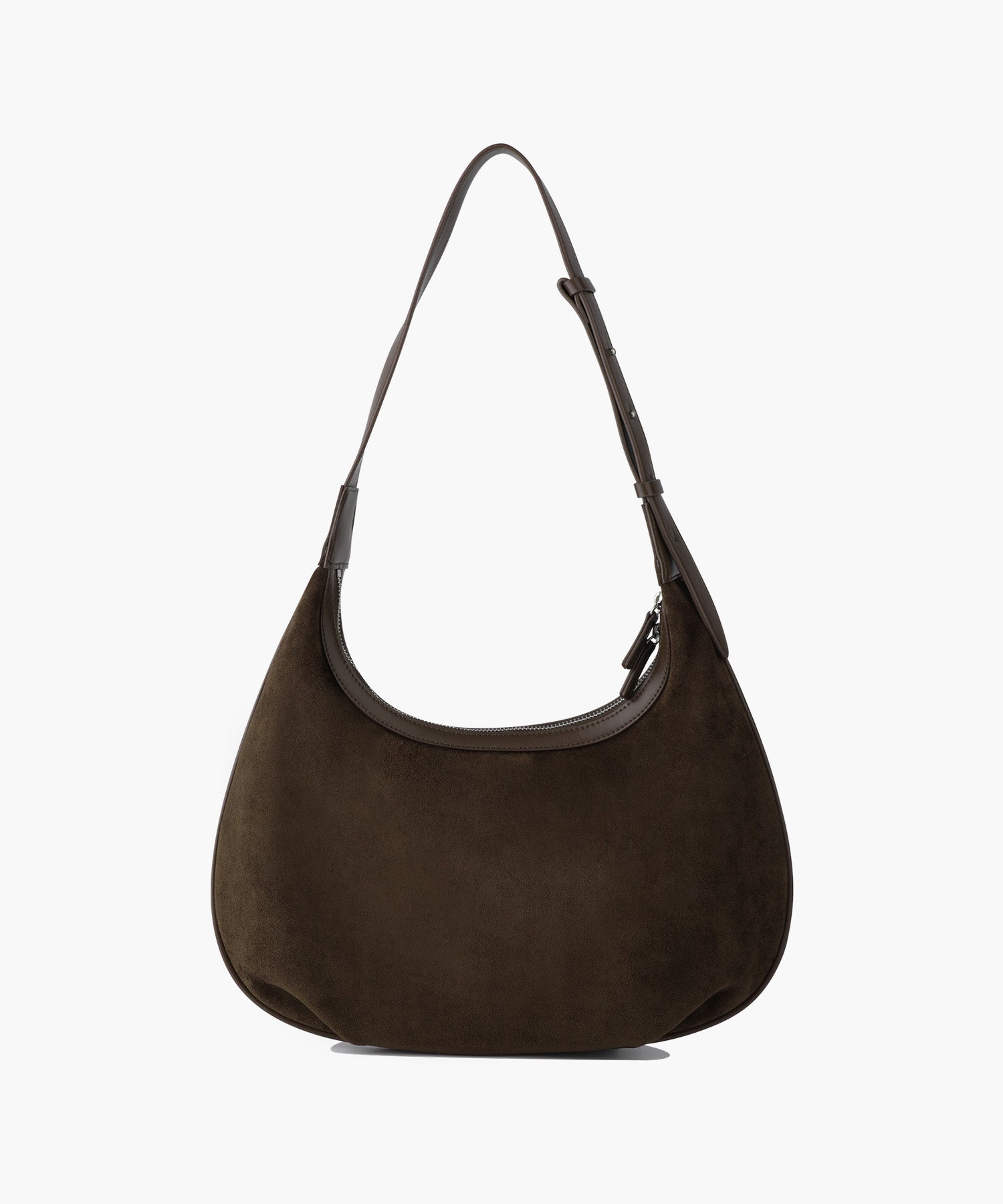 Marithe & Francois Girbaud - Classic Logo Round Suede Shoulder Bag (Brown) product image 3 | TRAB K-Fashion Australia