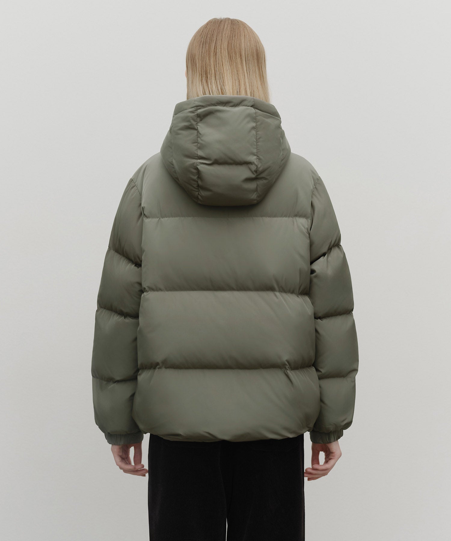 Marithe & Francois Girbaud - Hooded Chest Pocket Down Jacket (Gray) product image 3 | TRAB K-Fashion Australia