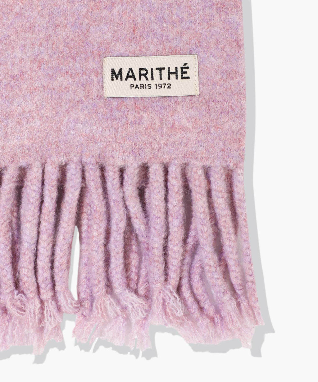 Marithe & Francois Girbaud - Fuzzy Solid Knit Muffler (Light Purple) product image 3 | TRAB K-Fashion Australia