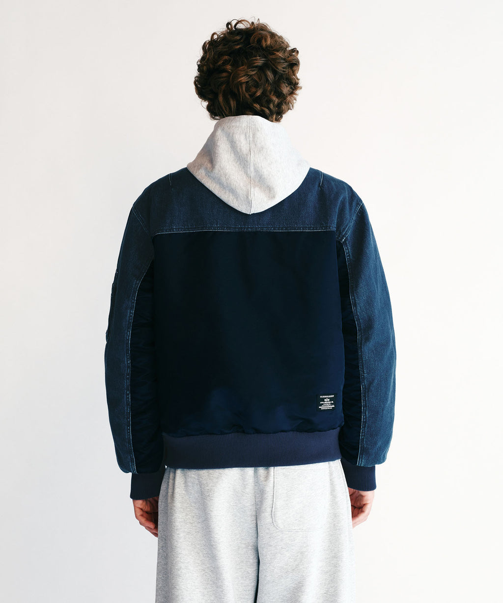 Marithe & Francois Girbaud - Marithe X Alpha Industries Ma-1 Jumper (Blue) product image 3 | TRAB K-Fashion Australia