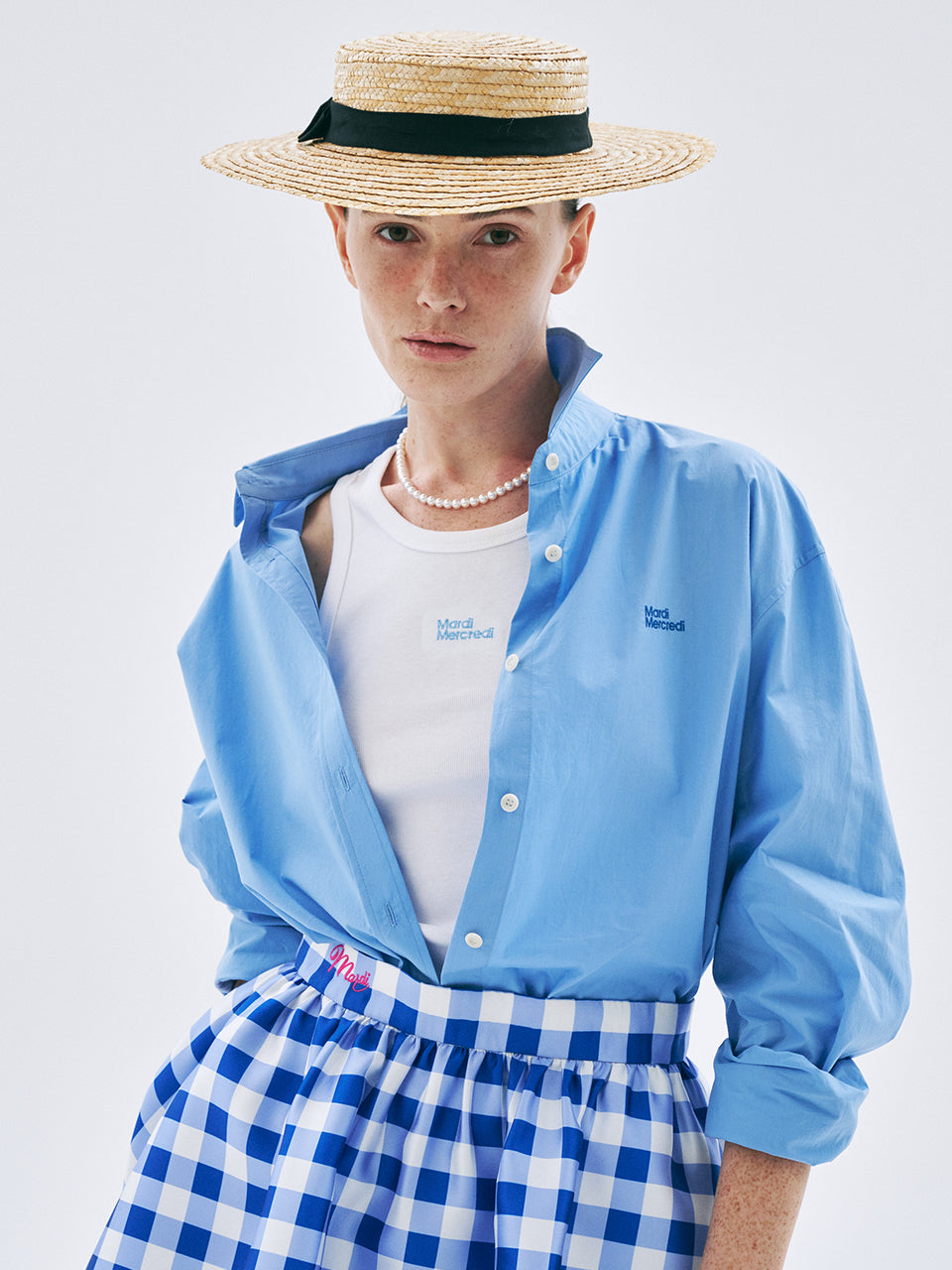 Mardi Mercredi - Tank Racer Essential (White Sky) product image 1 | TRAB K-Fashion Australia