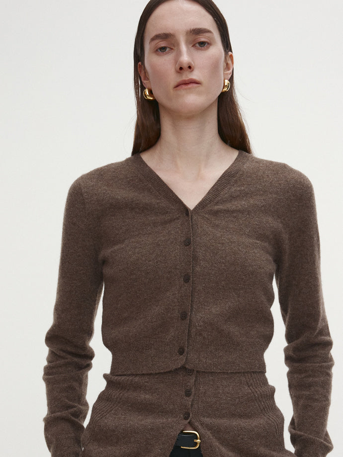 Tonywack - Merino Wool Cropped Cardigan (Brown) product image 6 | TRAB K-Fashion Australia