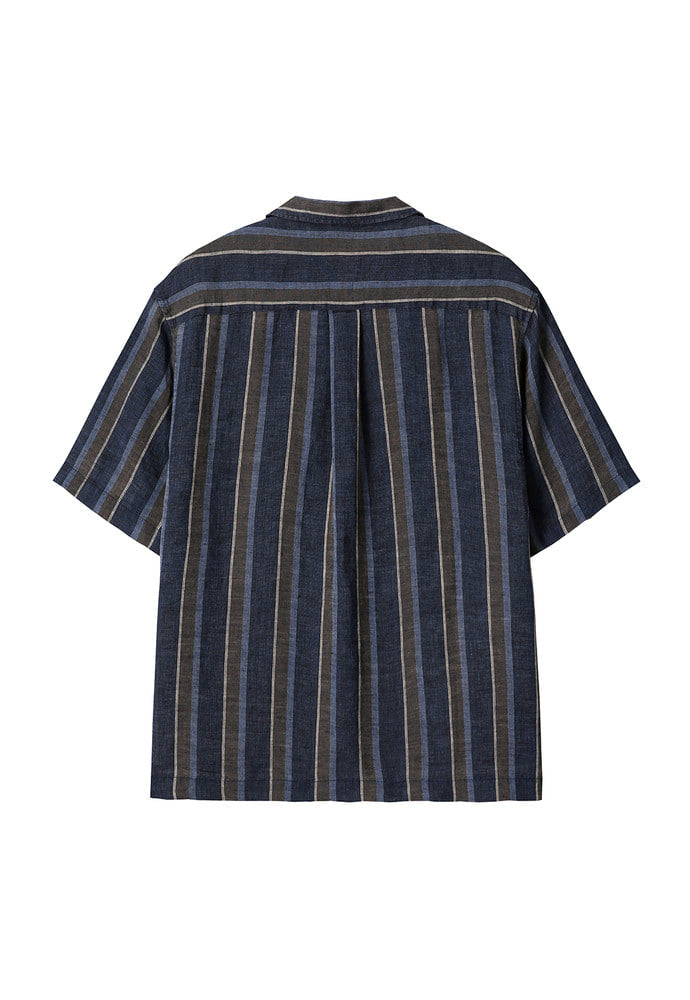 Art if acts - Linen Two Pocket Half Shirt (Navy) product image 7 | TRAB K-Fashion Australia