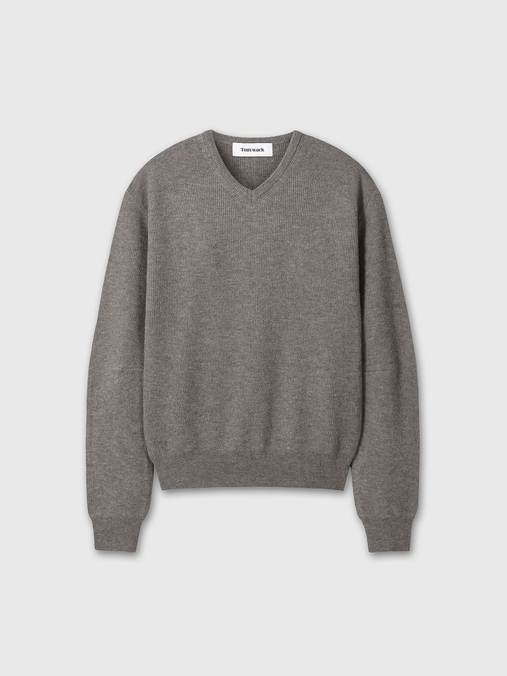 Tonywack - Super Fine Wool Commando V-Neck Knit (Taupe Melange) product image 11 | TRAB K-Fashion Australia