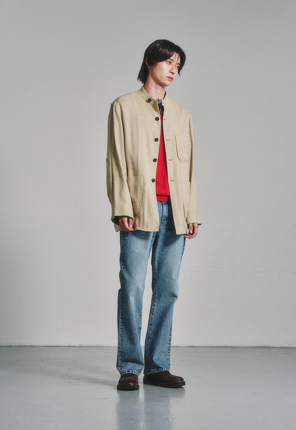 Art if acts - Silk French Forestiere Jacket (Beige) product image 3 | TRAB K-Fashion Australia