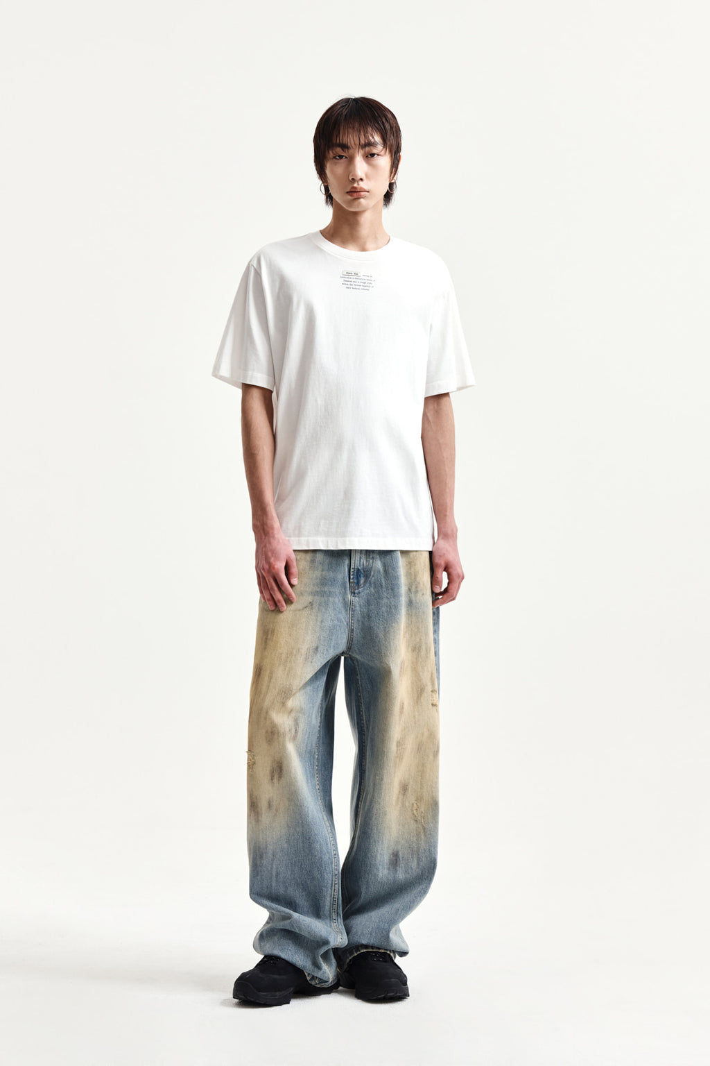 Matin Kim - Label Point Lettering Top (White) product image 8 | TRAB K-Fashion Australia