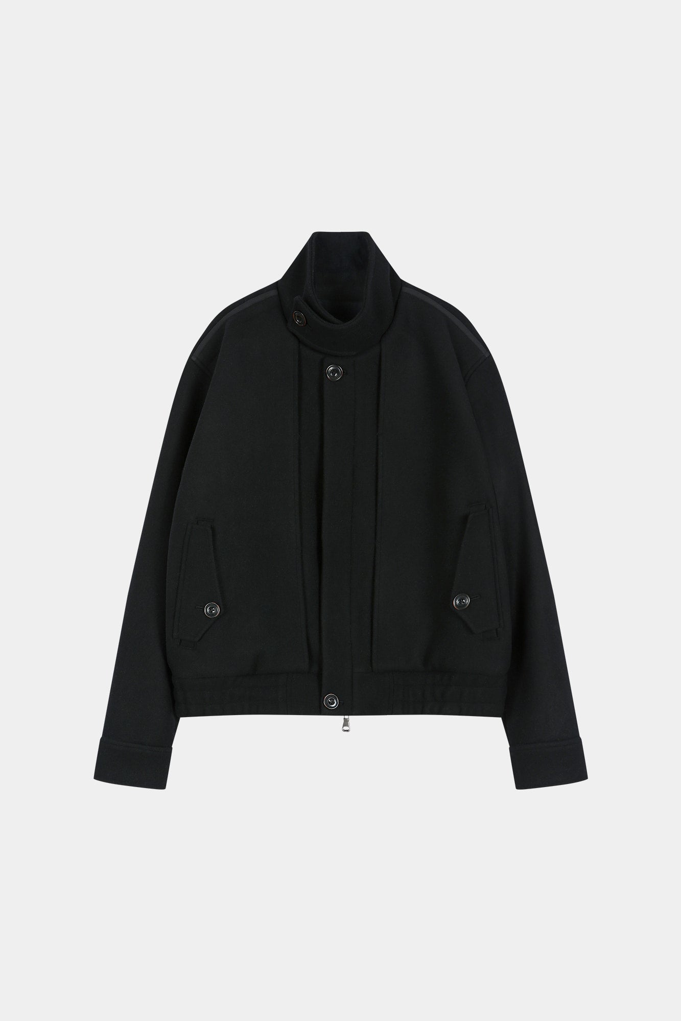 Andersson Bell - Linus Harrington Wool Jacket (black) (Black) product image 14 | TRAB K-Fashion Australia