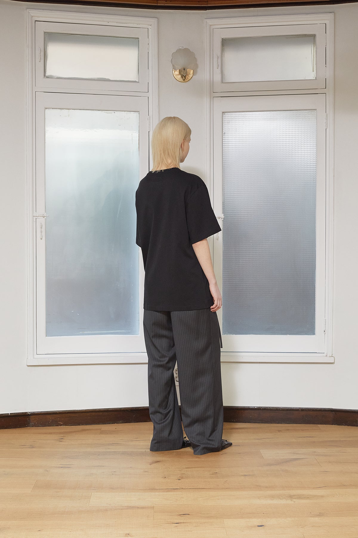 Matin Kim - Half Text Logo Top (Black) product image 8 | TRAB K-Fashion Australia