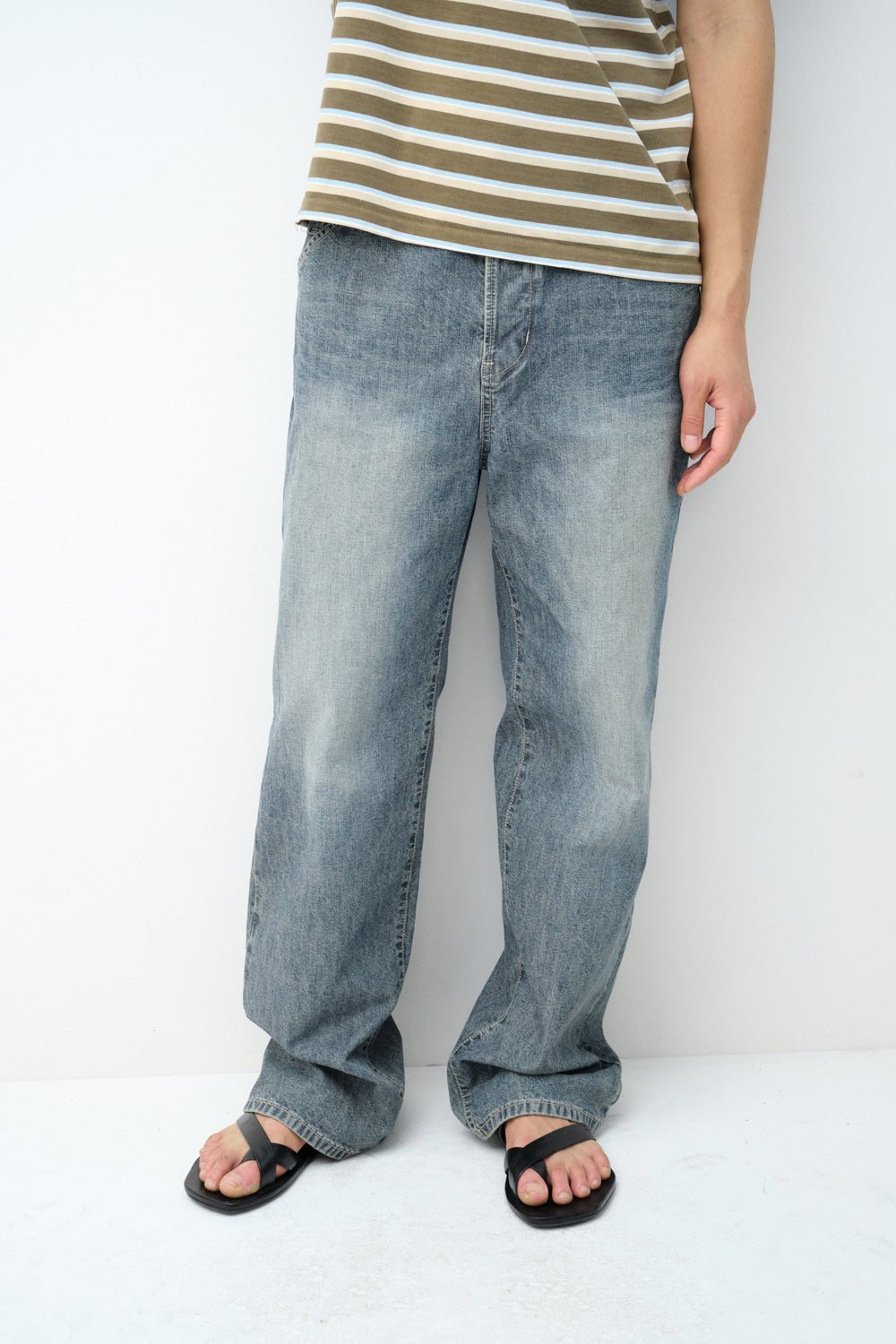Hatchingroom - Cinch Back Jeans (Vintage Blue) product image 5 | TRAB K-Fashion Australia
