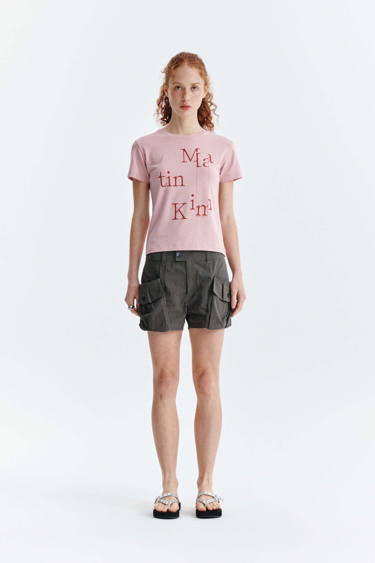 Matin Kim - Patchwork Graphic Printing Logo Top (Pink) product image 12 | TRAB K-Fashion Australia