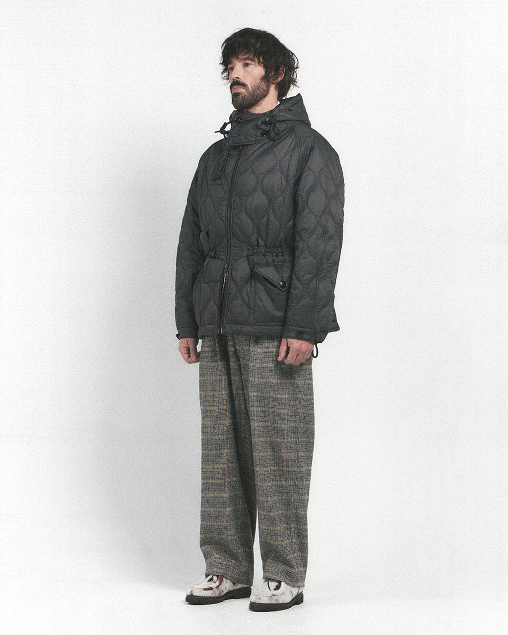 Eastlogue - Quilted Royal Navy Parka (Black Ripstop) product image 4 | TRAB K-Fashion Australia