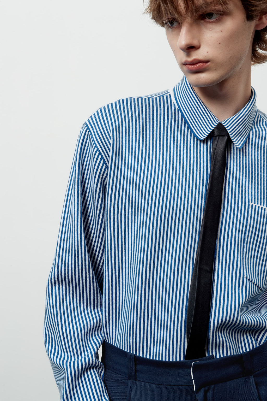 Stu - Stripe Knit Shirt (Blue) product image 7 | TRAB K-Fashion Australia