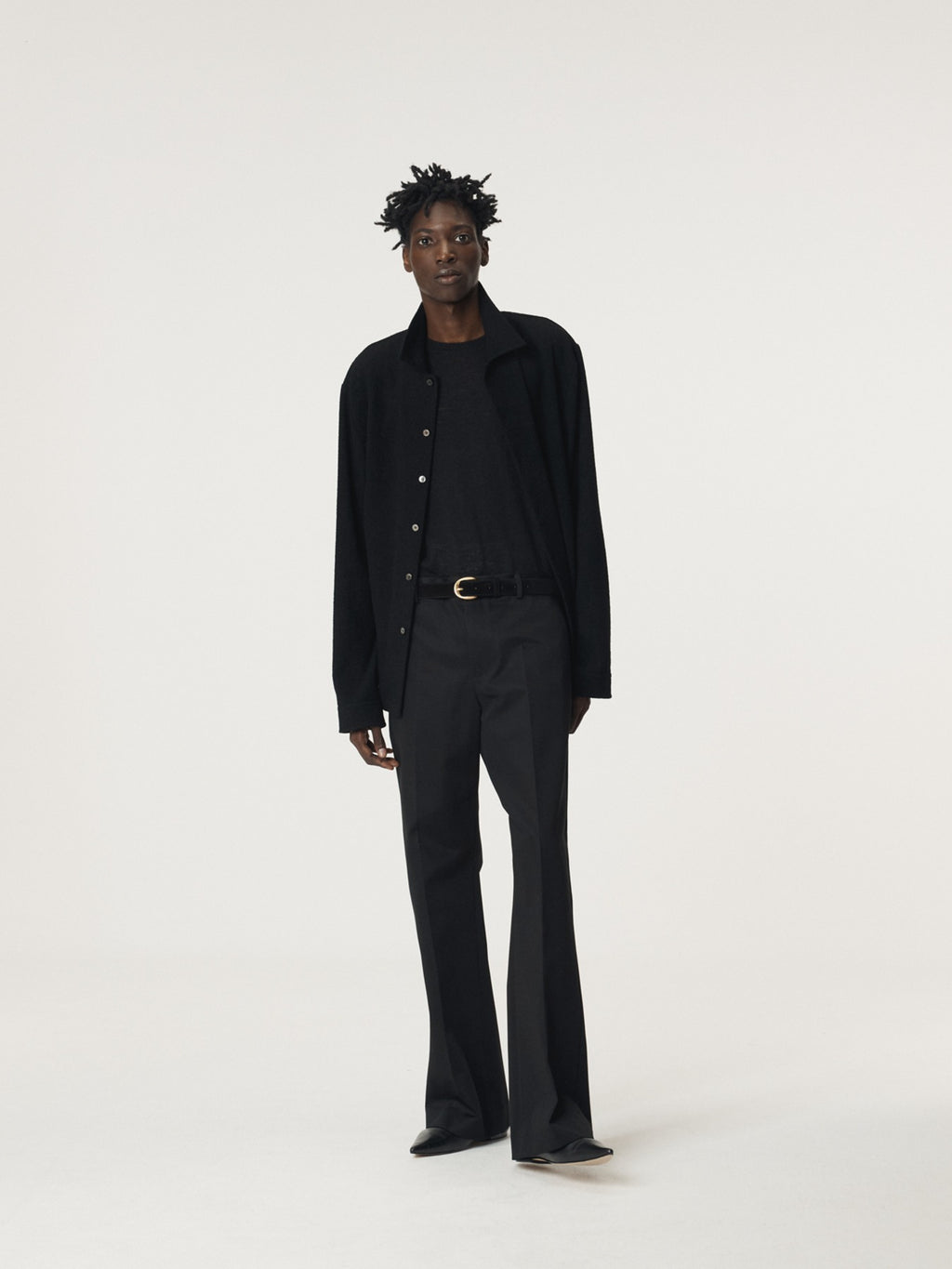 Recto - Lotus Cotton Flare Pants (Black) product image 1 | TRAB K-Fashion Australia