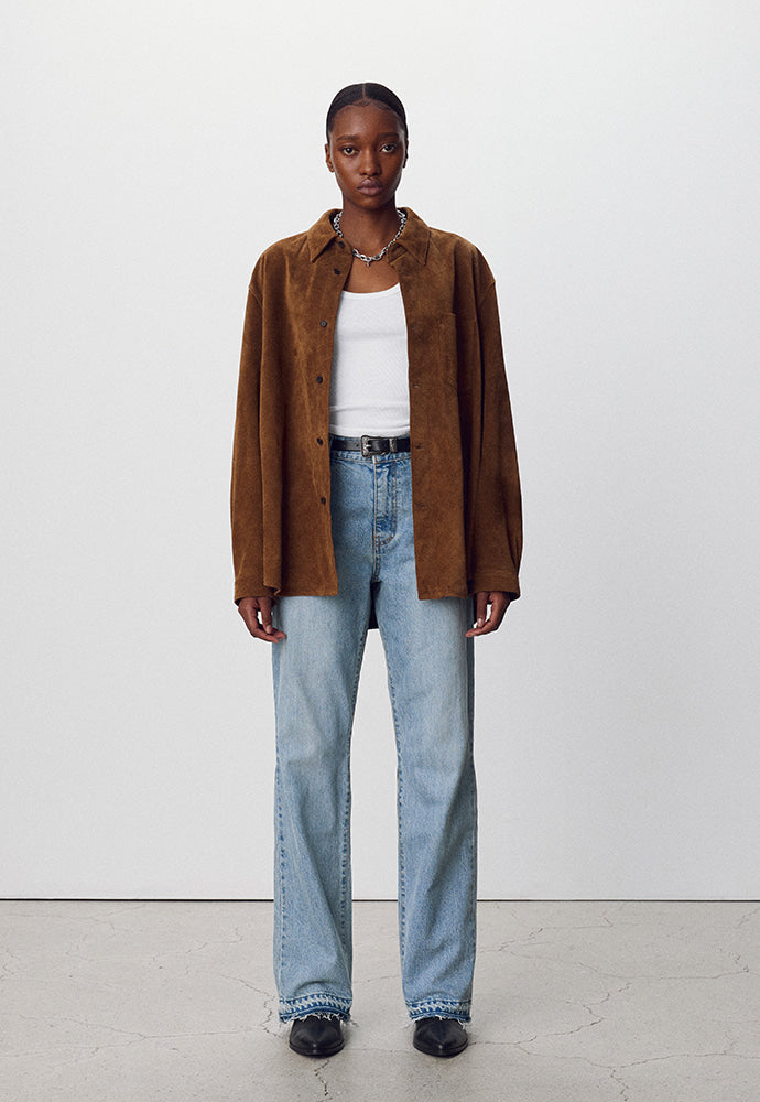 Tonywack - Flared Reconstructed Denim Jeans (Washed Light Blue) product image 2 | TRAB K-Fashion Australia