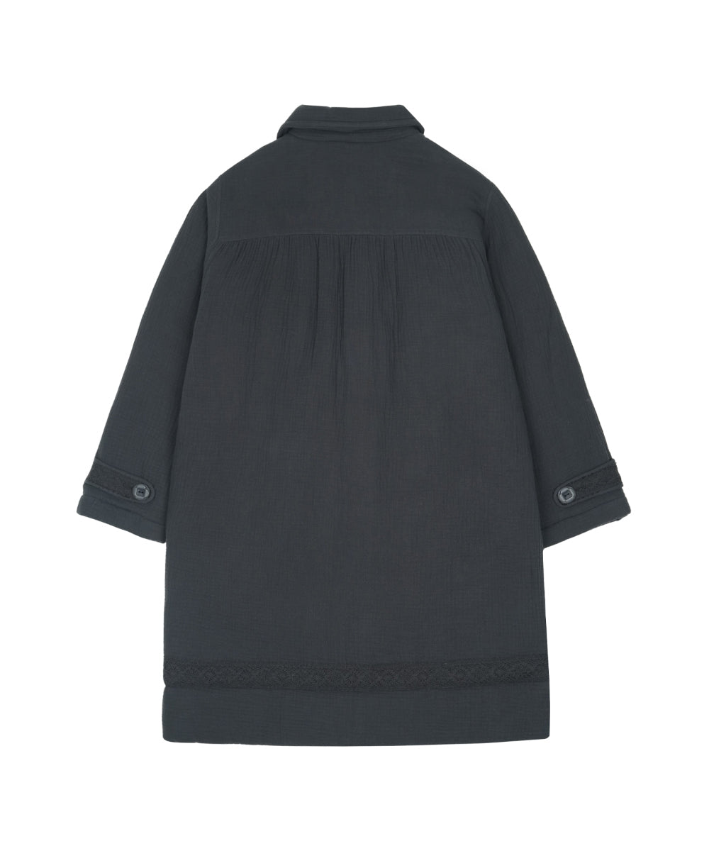 Coyseio - Soft Stitch Padded Coat (Blue Charcoal) product image 12 | TRAB K-Fashion Australia