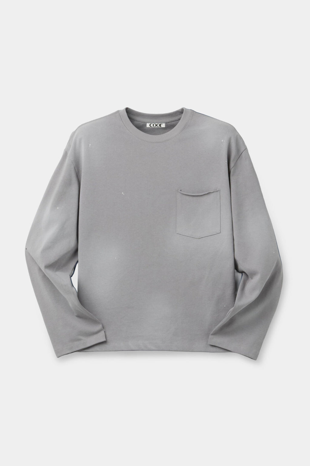 Coor - Painted Long Sleeve T-Shirt (Washed Gray) product image 1 | TRAB K-Fashion Australia