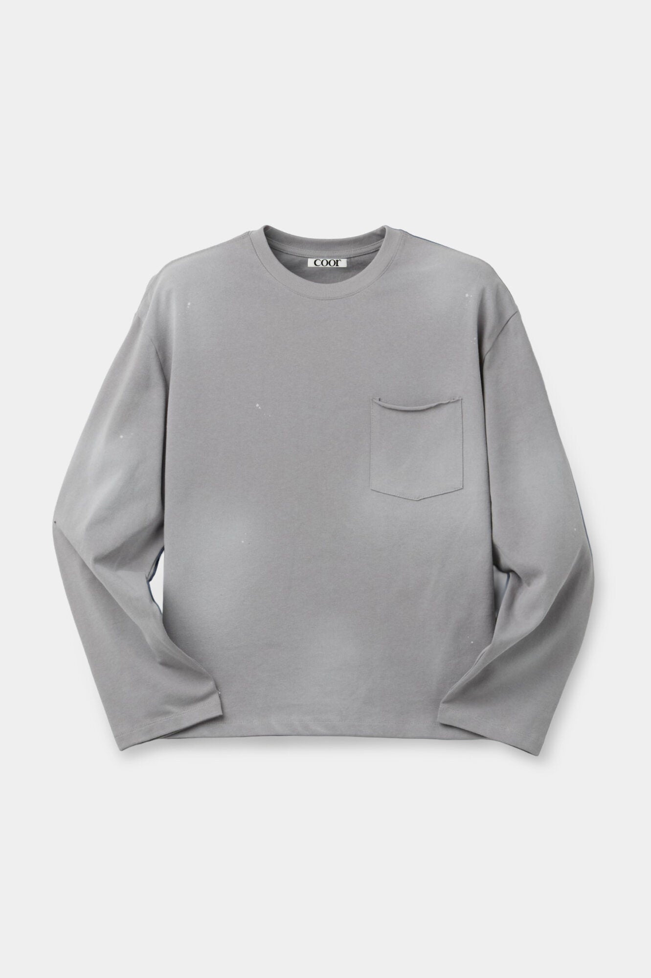 Coor - Painted Long Sleeve T-Shirt (Washed Gray) product image 1 | TRAB K-Fashion Australia