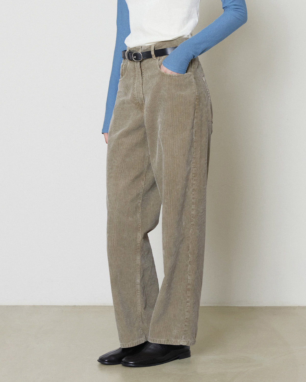 Brownyard - Garment Dyed Corduroy Pants (Dark Beige) product image 4 | TRAB K-Fashion Australia