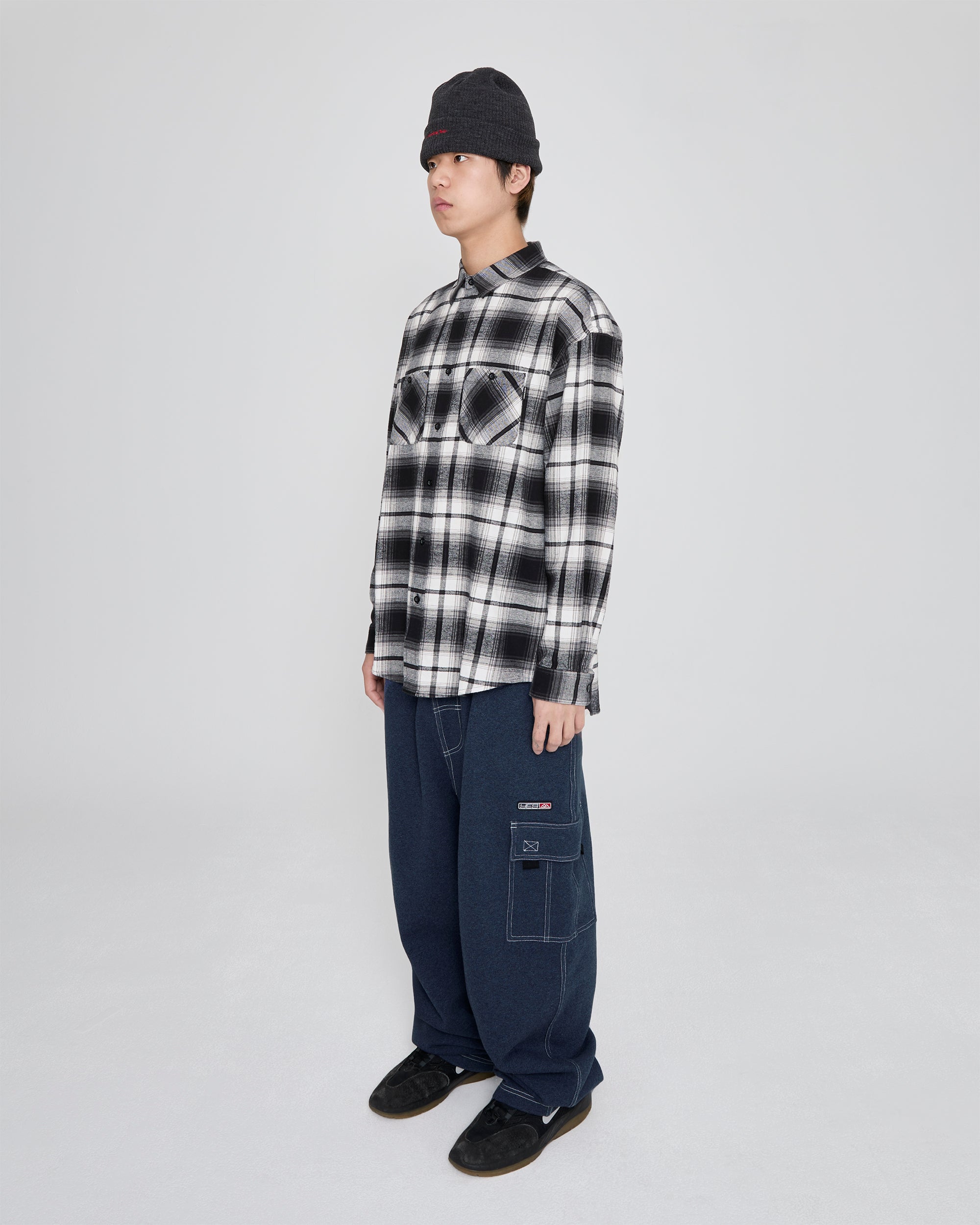 yeseyesee - Flannel Check Shirt (Black) product image 8 | TRAB K-Fashion Australia