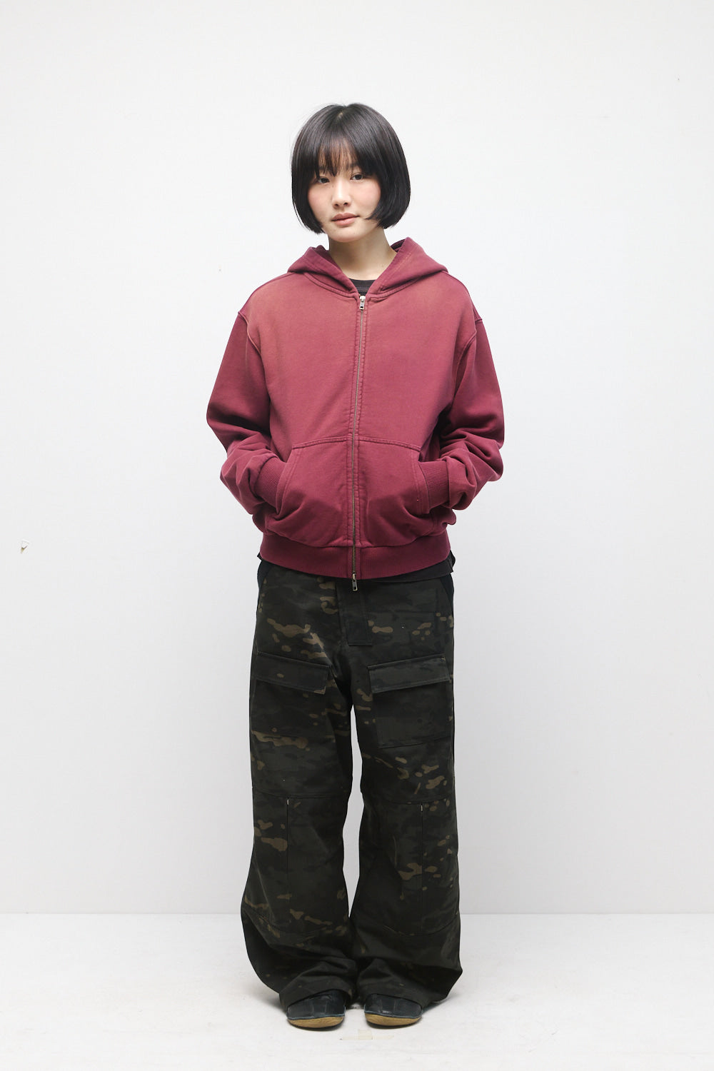 Hatchingroom - VTG Hoodie (Bleached Dark Red) product image 3 | TRAB K-Fashion Australia