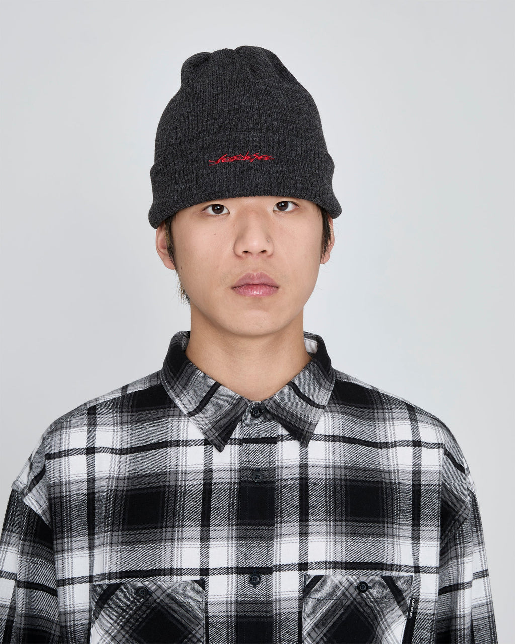 yeseyesee - Y.E.S Reversible Beanie (Charcoal) product image 6 | TRAB K-Fashion Australia