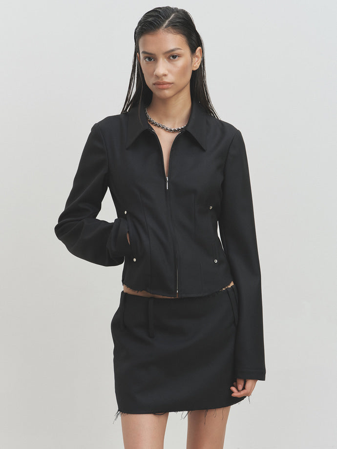 Tonywack - Distressed Wool Short Jacket (Black) product image 4 | TRAB K-Fashion Australia