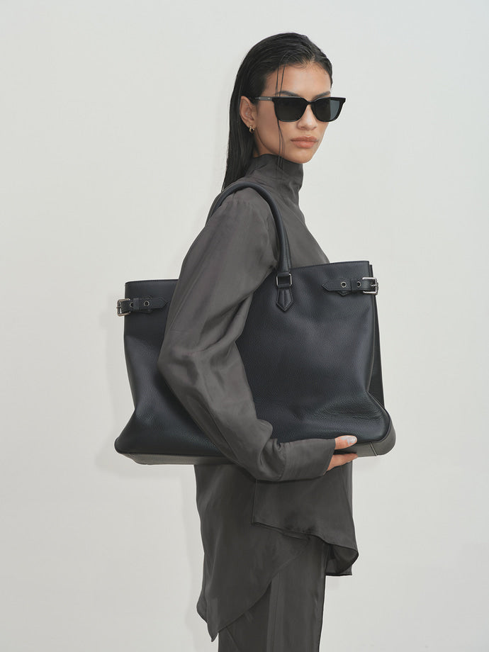 Tonywack - Liquid Oversized High Neck Top (Grey Khaki) product image 7 | TRAB K-Fashion Australia