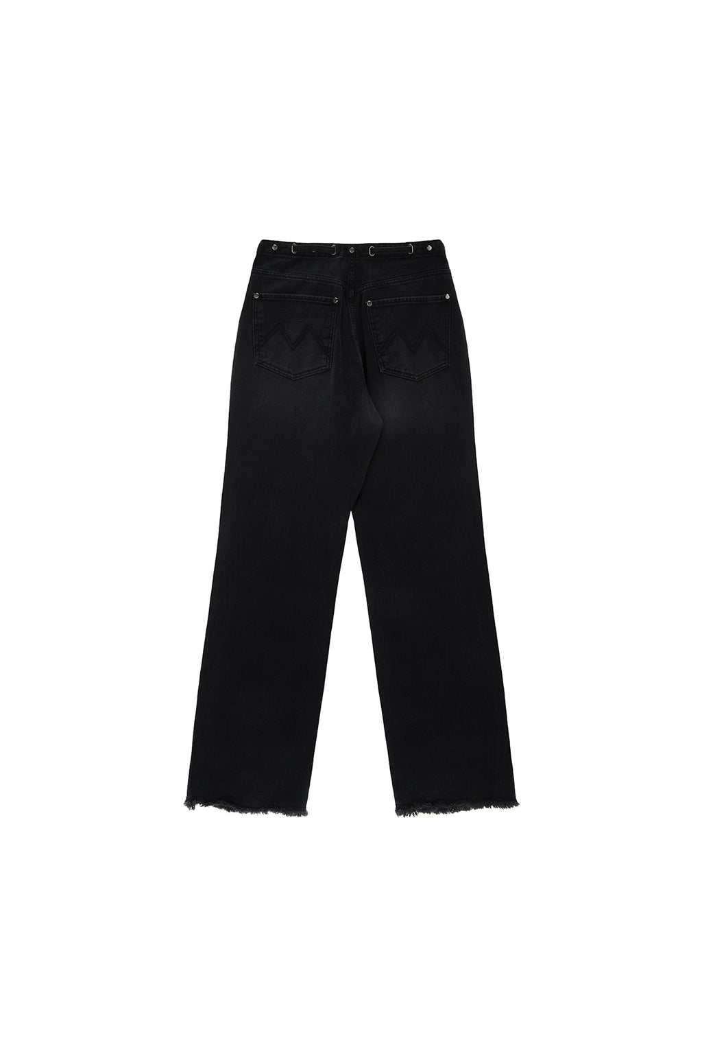 Matin Kim - Waist String Belted Denim Pants (Black) product image 2 | TRAB K-Fashion Australia