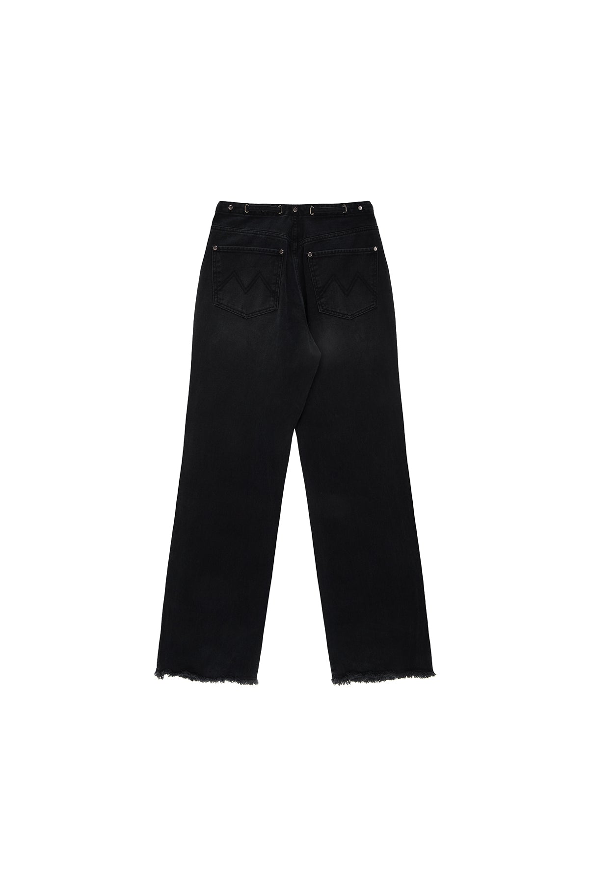 Matin Kim - Waist String Belted Denim Pants (Black) product image 2 | TRAB K-Fashion Australia