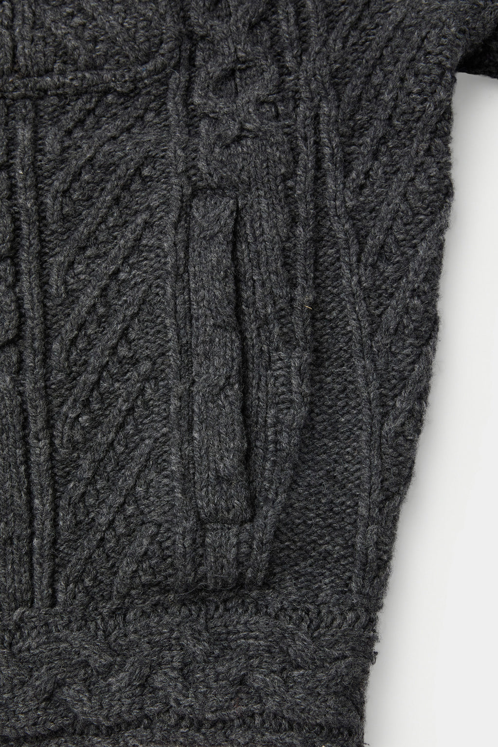 Coor - Cable Mixed Trucker Cardigan (Charcoal Gray Melange) product image 7 | TRAB K-Fashion Australia