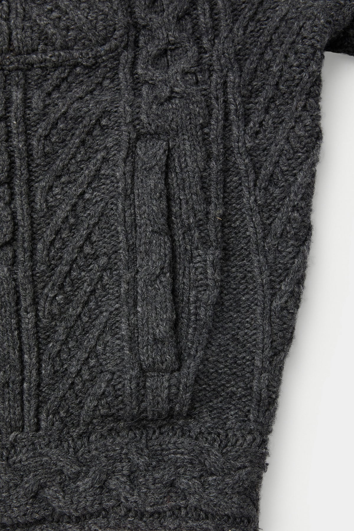 Coor - Cable Mixed Trucker Cardigan (Charcoal Gray Melange) product image 7 | TRAB K-Fashion Australia