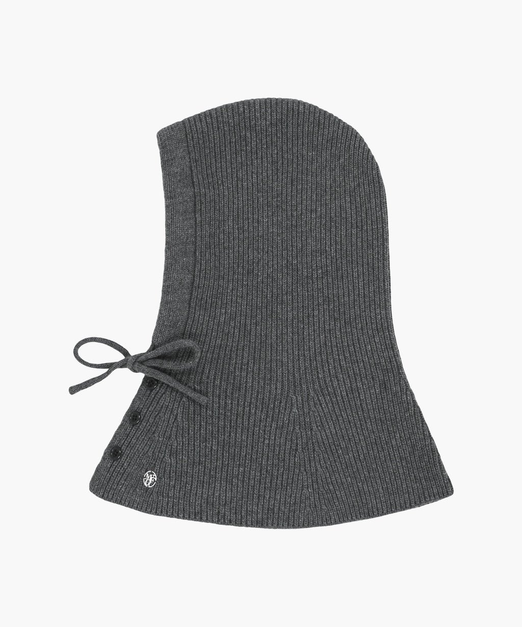 Marithe & Francois Girbaud - Circle Logo Cape Balaclava (Charcoal) product image 2 | TRAB K-Fashion Australia