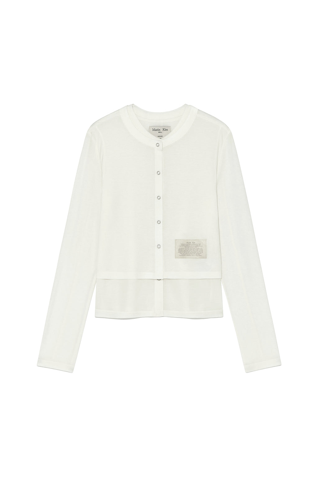 Matin Kim - Layered Snap Cardigan (Light Pink) product image 7 | TRAB K-Fashion Australia