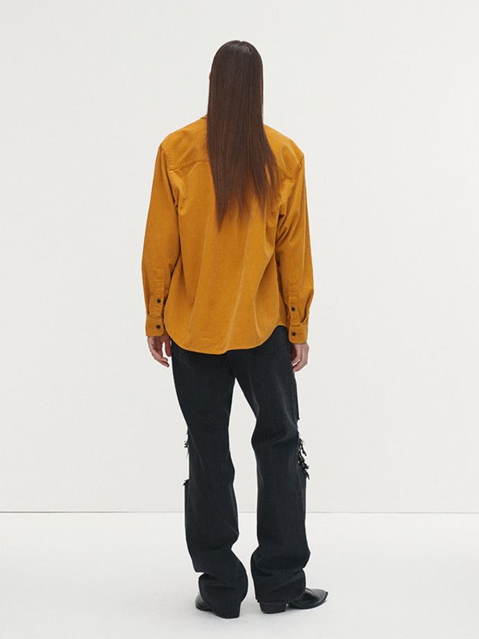 Tonywack - Washed Corduroy Distressed Shirt (Mustard) product image 3 | TRAB K-Fashion Australia