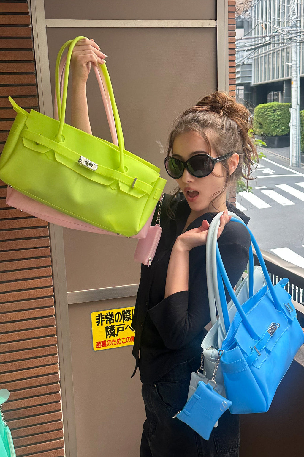 Deinet - [free Card Wallet] Jelly Two-Way Bag (Blue) product image 2 | TRAB K-Fashion Australia