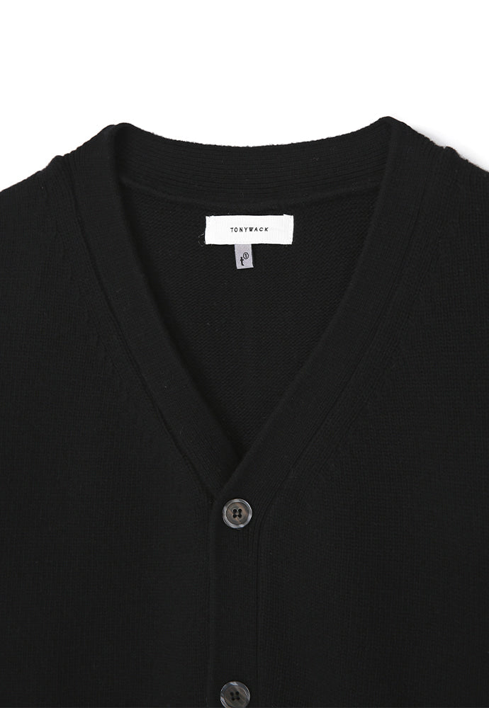 Tonywack - Reflection Patchwork Cardigan (Black) product image 3 | TRAB K-Fashion Australia