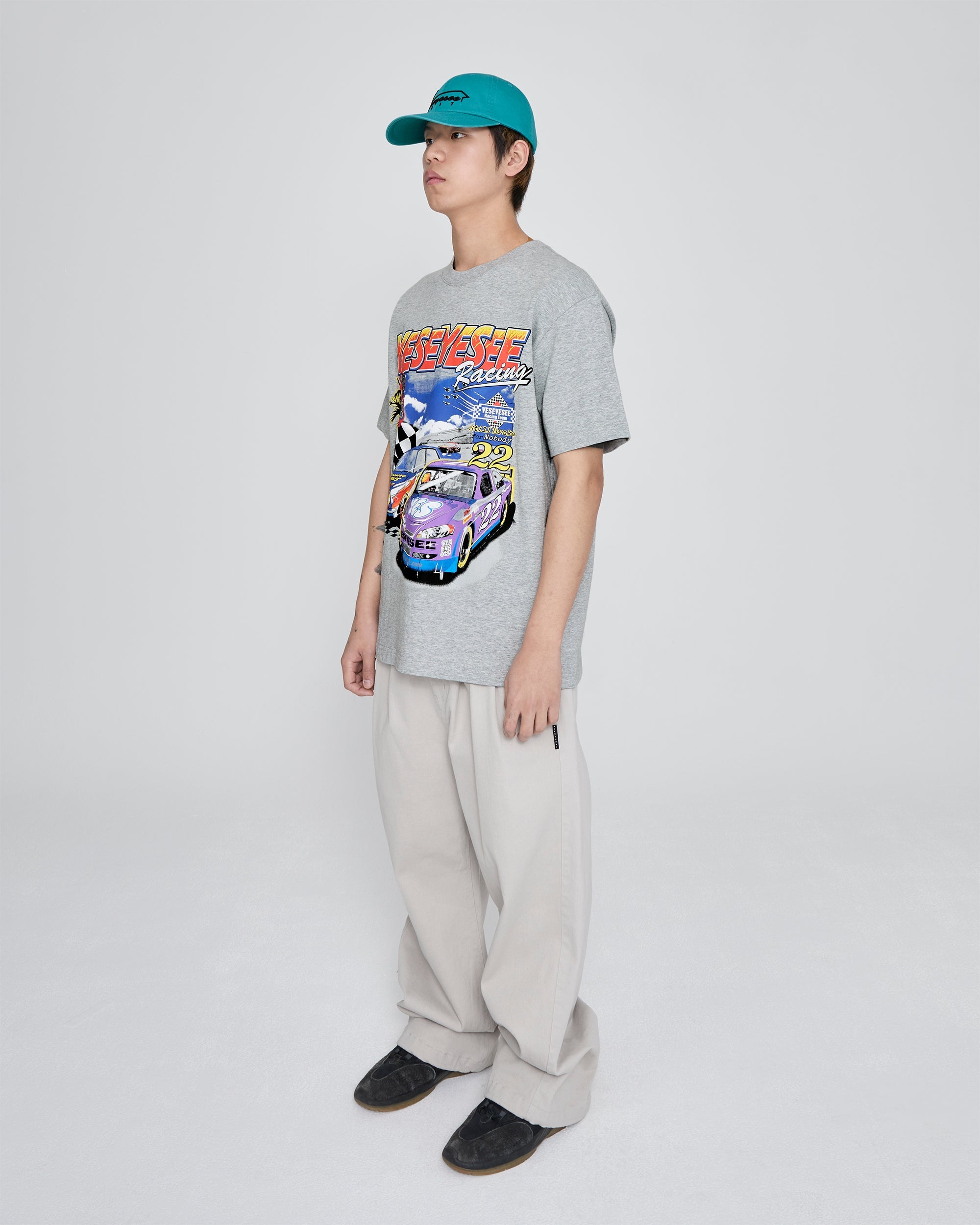 yeseyesee - Racing Tee (Grey) product image 8 | TRAB K-Fashion Australia