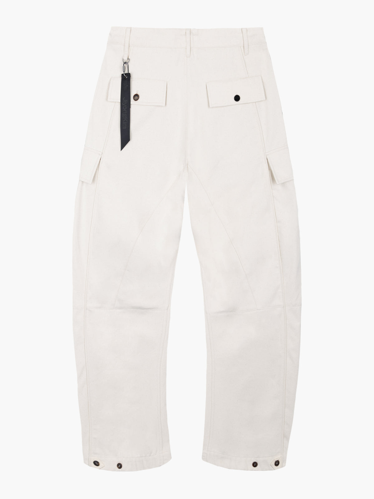 Jiyong Kim - Multi Pocket Curved Trousers (Off-White) product image 11 | TRAB K-Fashion Australia