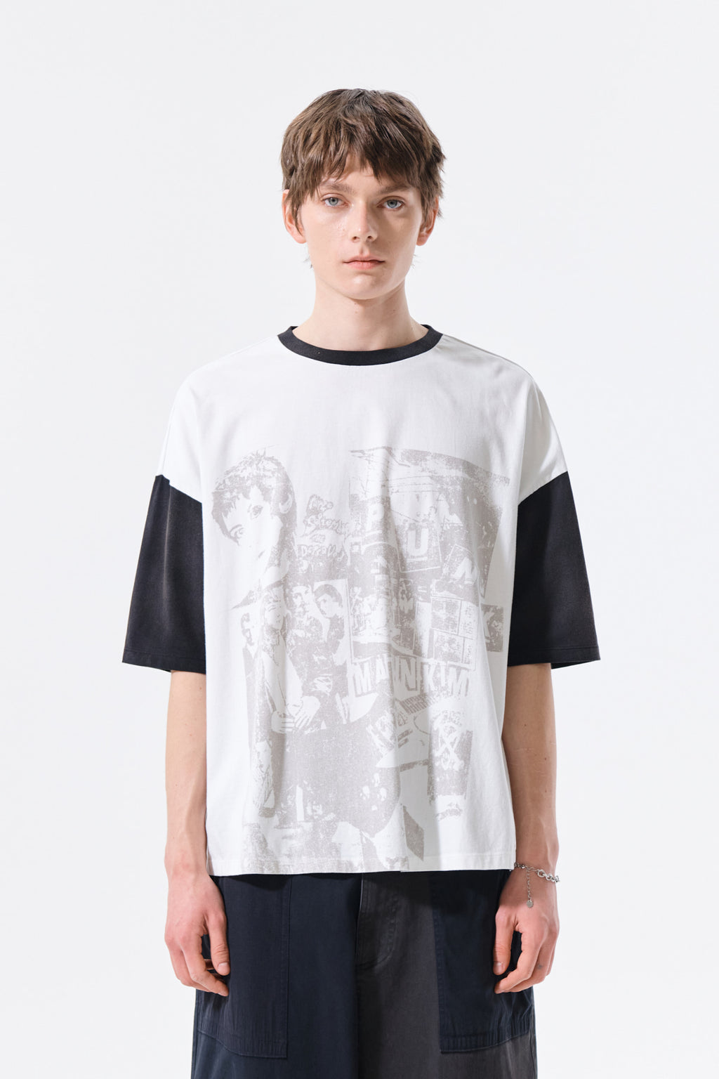 Matin Kim - Matin Punk Graffiti Top (White) product image 10 | TRAB K-Fashion Australia