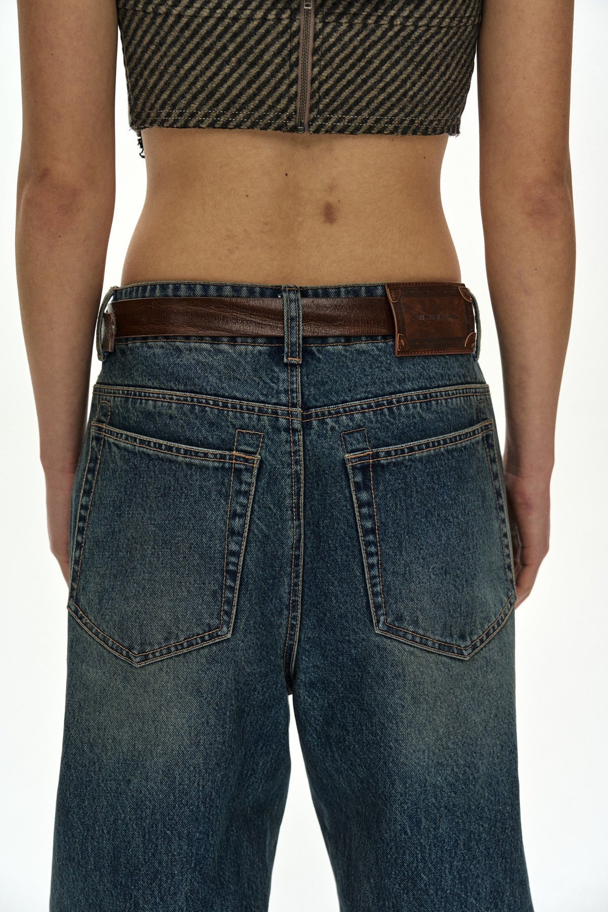 Andersson Bell - Hook And Eye Curved Jeans (Blue) product image 4 | TRAB K-Fashion Australia