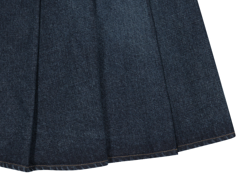 Coyseio - Deep Denim Pleats Skirt (Navy) product image 21 | TRAB K-Fashion Australia