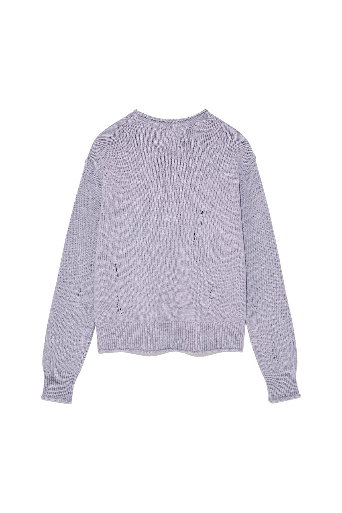 Matin Kim - Crack Logo Vintage Knit Pullover (Lilac) product image 2 | TRAB K-Fashion Australia