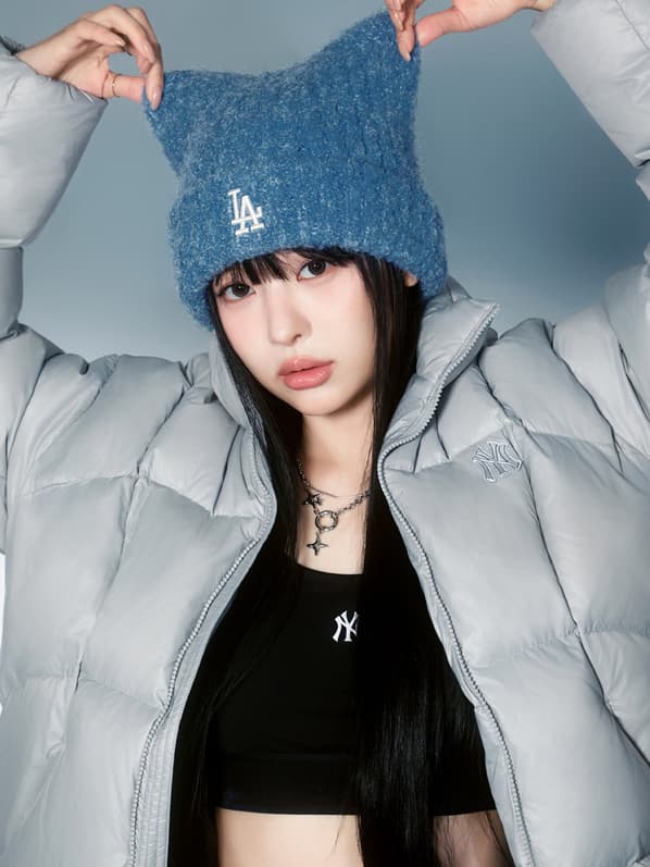MLB Korea - Plush Meow Beanie Los Angeles Dodgers (Sky Blue) product image 1 | TRAB K-Fashion Australia