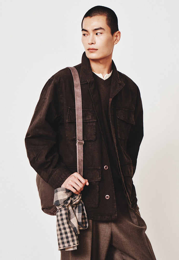 Art if acts - Garment Dyed Jungle Fatigue Jacket (Mud Brown) product image 6 | TRAB K-Fashion Australia