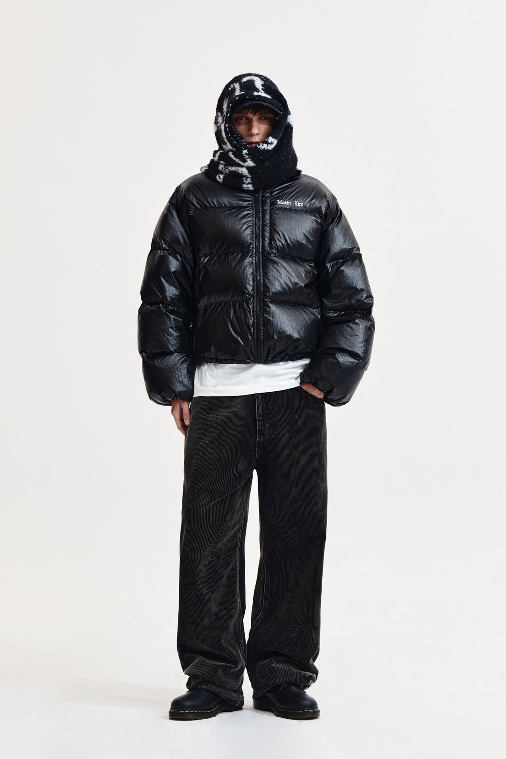 Matin Kim - Small Logo Volume Down Jumper (Black) product image 8 | TRAB K-Fashion Australia