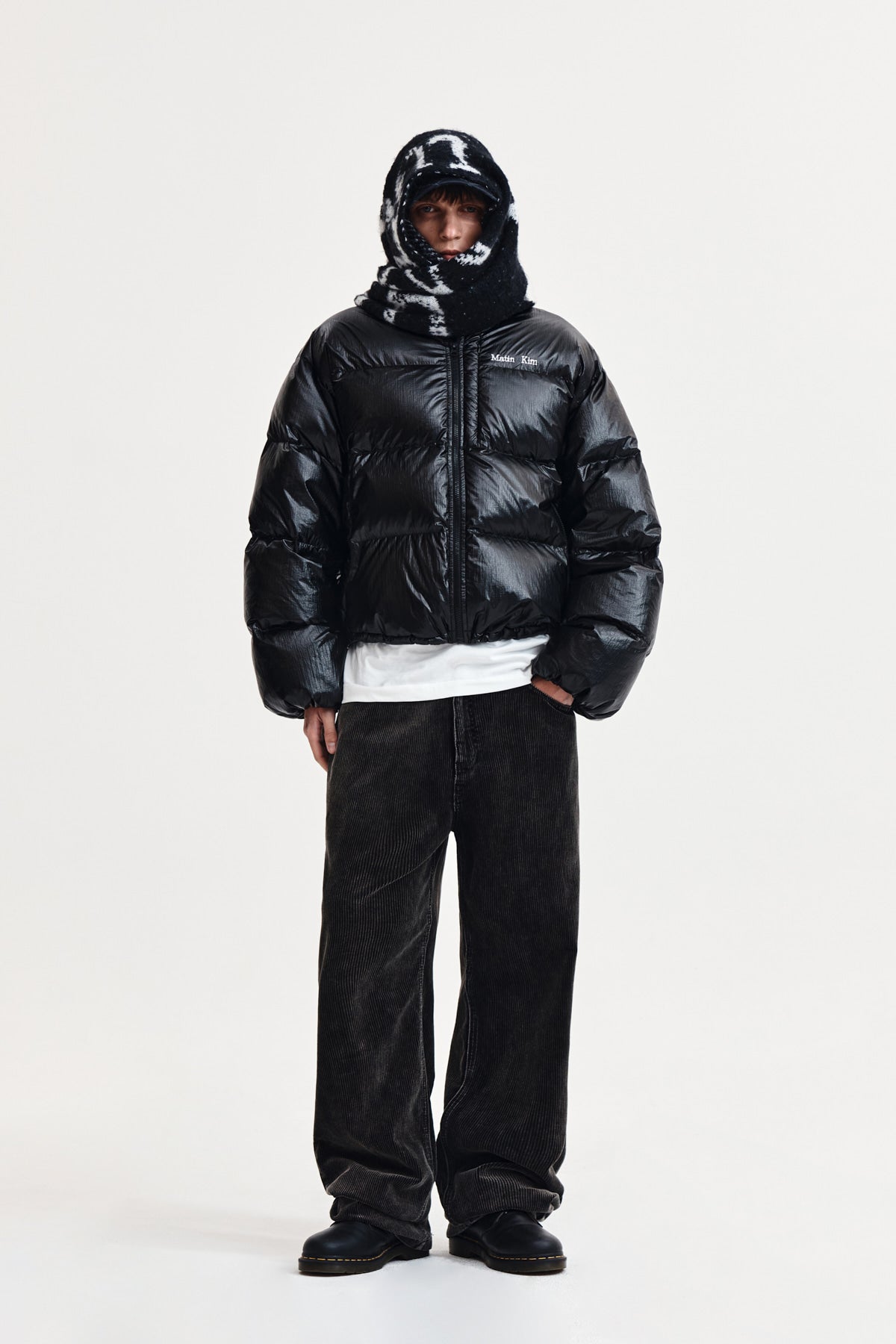 Matin Kim - Small Logo Volume Down Jumper (Black) product image 8 | TRAB K-Fashion Australia